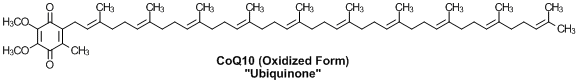 ubiquinone, coq10 structure, oxidized coq10
